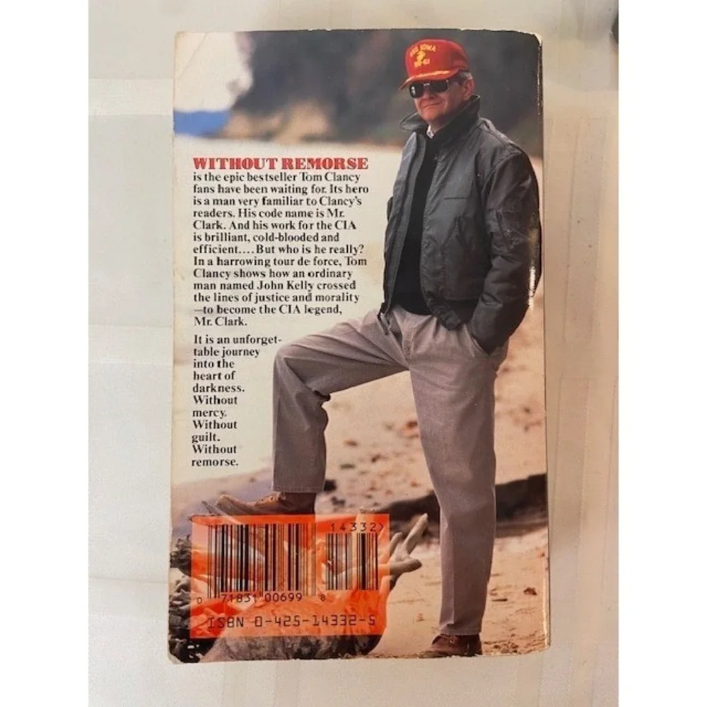 Tom Clancy The Hunt for Red October & Without Remorse Paperback Book Lot Vintage